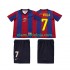Camisola FC Barcelona SAVIOLA 7 Retro Criança Equipamento Primeiro 1998 1999 Manga Curta